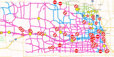 Nebraska Road Closures Map - China Map Tourist Destinations