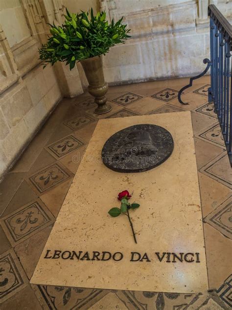 Leonardo Da Vinci Tomb in Chateau D`Amboise Stock Photo - Image of ...