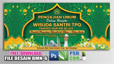 Desain Baner Pengajian Maulid Nabi Cdr Powerpoint Background Design ...