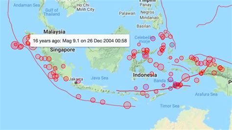 Indonesia Earthquakes Archive: Past Quakes on Tuesday, January 16th, 2024