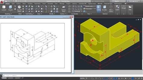 AutoCAD 2015 3D Mechanical Modeling Tutorial | AutoCAD 3D Practice ...