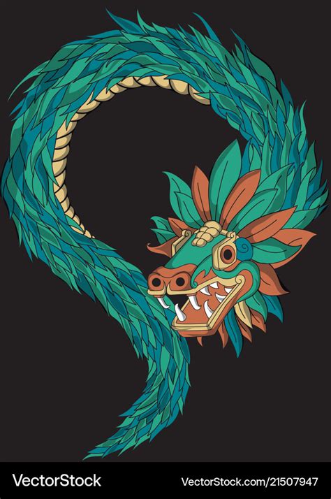 Quetzalcoatl aztec Royalty Free Vector Image - VectorStock