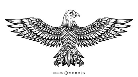 Vector Line Drawing Of The Eagle Vector Download