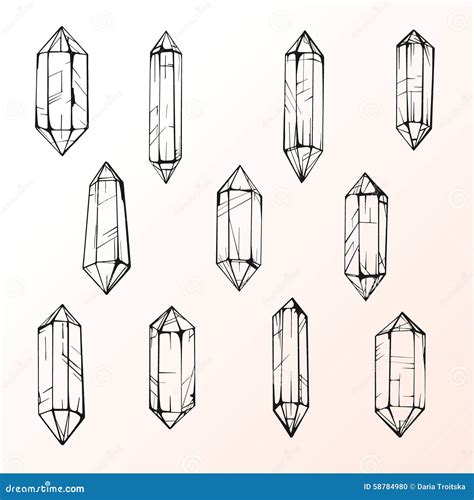 Set Of 11 Magic Crystal Gems Stock Vector - Image: 58784980