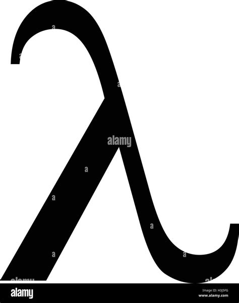 Lettre grecque lambda, l'icône Symbole lambda vector illustration Image ...