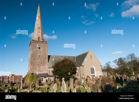 Bangor Abbey, County Down, and graveyard Stock Photo - Alamy