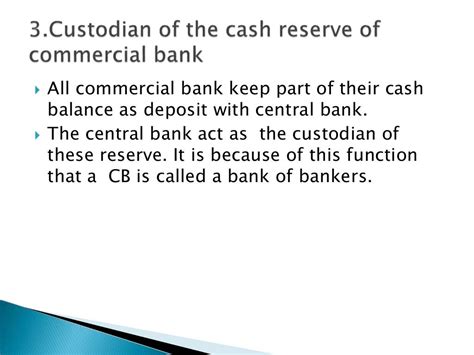 Central bank of india and its functions