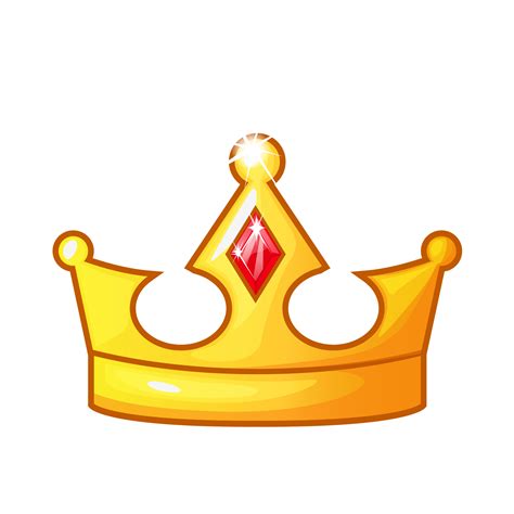 Golden crown, isolated cartoon object 10951605 PNG