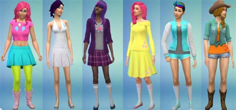 My Little Pony Themed Clothing and Hair - The Sims 4 Catalog