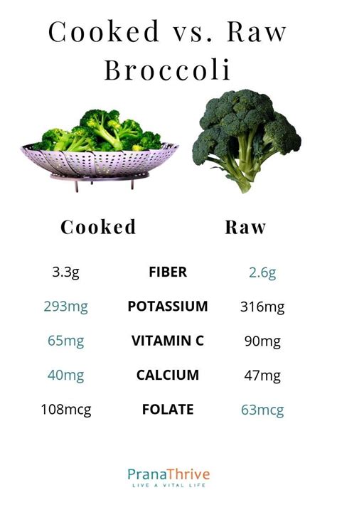 Cooked vs. Raw Broccoli | pranathrive.com #guthealth | Health, Broccoli ...