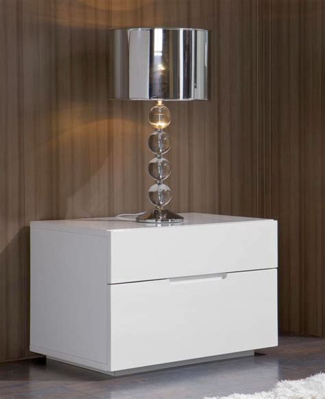 modern nightstands white