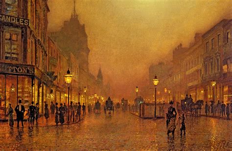 A Street at Night - John Atkinson Grimshaw (1880-1890) | ファインアート ...