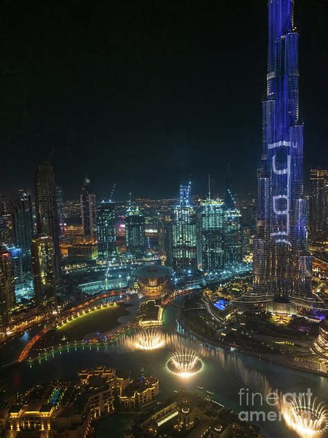 Dubai Burj Khalifa Night View Photograph by Mike Reid - Fine Art America