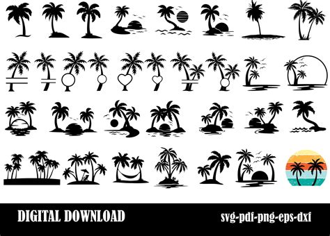 70 Palm Tree Svg Palm Tree Silhouette Palm Tree Cut Files - Etsy