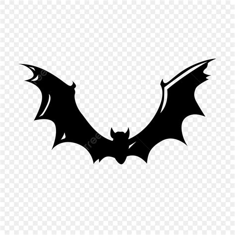 Black Bat Silhouette Transparent Background, Black Halloween Bat ...