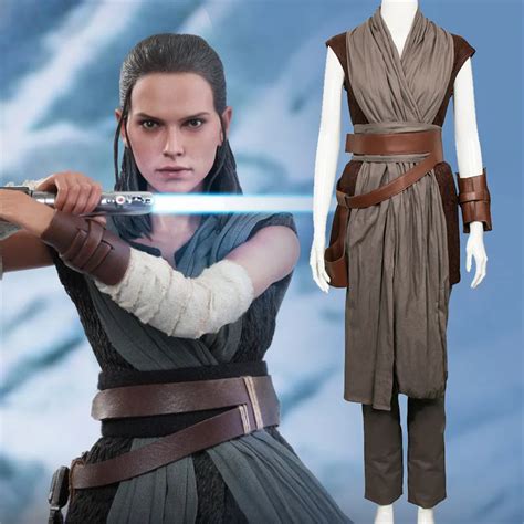 Aliexpress.com : Buy New Star Wars 8 The Last Jedi Rey Costume Rey ...