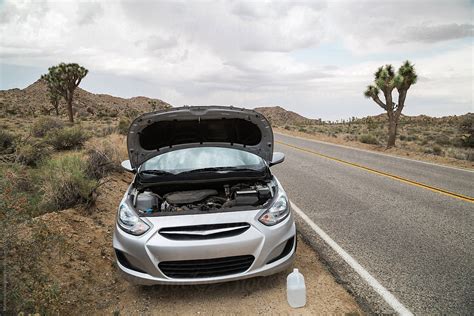 "Car Broken Down On Side Of Road In Desert" by Stocksy Contributor ...