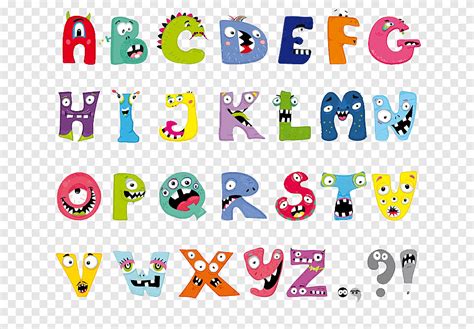 Cartoon animal letter hd free buckle material, cartoon art word ...