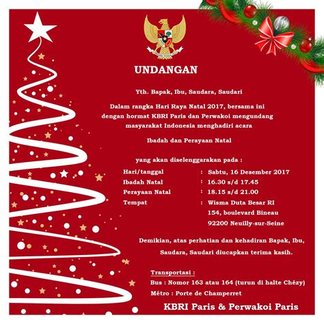 Contoh Undangan Perayaan Natal Sekolah Minggu - IMAGESEE