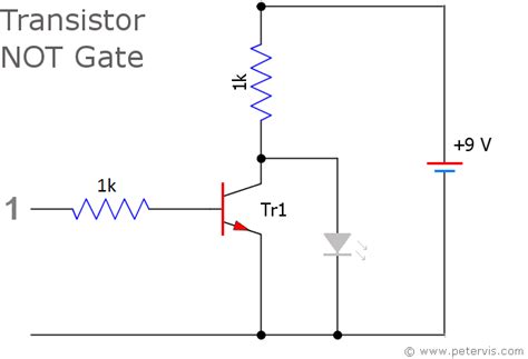 Not Gate Circuit Diagram Using Transistor