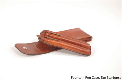 Leather Double Fountain Pen Case