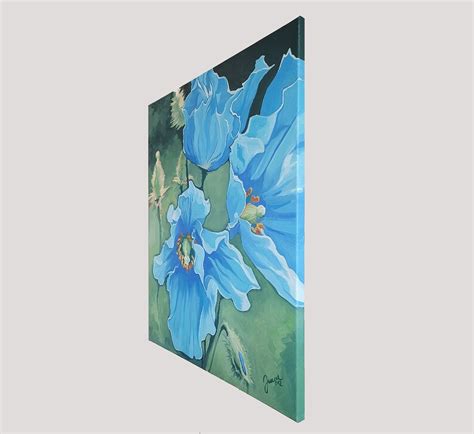 60 X 70 Oil Painting on Canvas Handmade Wall Decoration Blue - Etsy