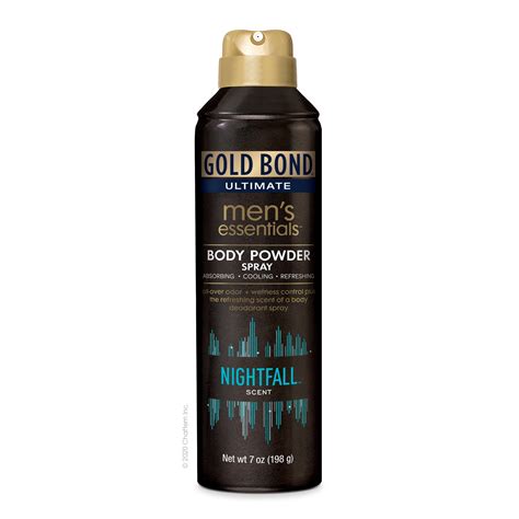 GOLD BOND Ultimate Men's Essentials Body Powder Spray, Nightfall Scent ...