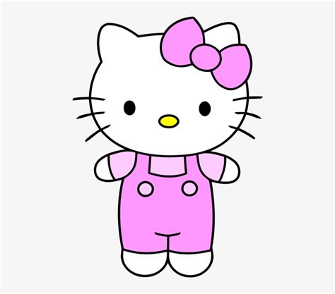 Hello Kitty - Very Easy Cartoon Drawing PNG Image | Transparent PNG ...