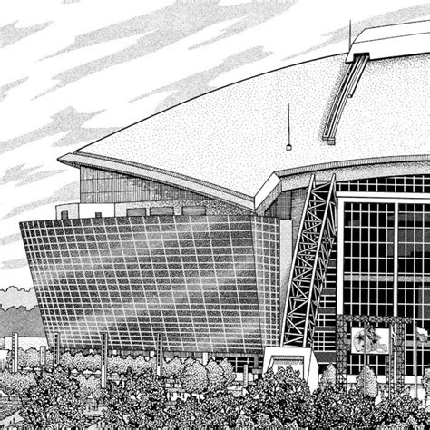 Dallas Cowboys Art Cowboys Stadium Art Print Cowboys Fan | Etsy