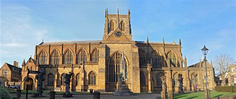 Photographs of Sherborne Abbey, Dorset, England: Panorama of the abbey