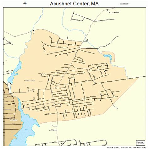 Acushnet Center Massachusetts Street Map 2500530