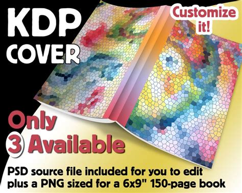 6x9 Colorful KDP Book Cover Design PSD & PNG 6x9 White 150 Pages Kindle ...