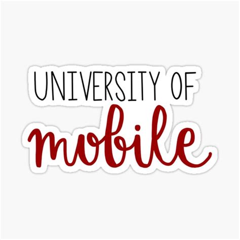 "University of Mobile" Sticker for Sale by artbyallio | Redbubble