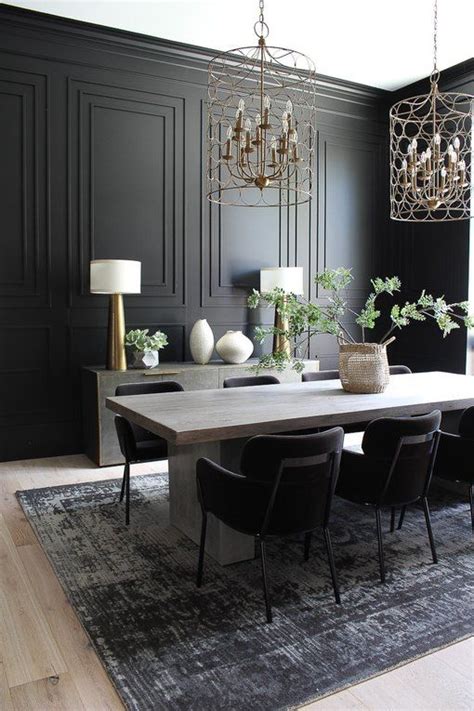 20+ Elegant Black Dining Room – DECOOMO