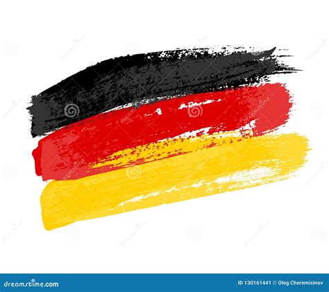 German Flag Made of Brush Strokes. Vector Grunge Flag of Germany ...