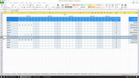 Staff Holiday Planner Template Free Excel 2020 Uk - Printable Form ...