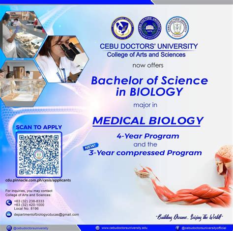 MEDICAL BIOLOGY is now in the roster of programs | Cebu Doctors' University