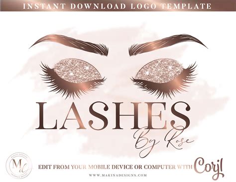 Drawing & Illustration Lash Logo Design Lash Technician Logo Logo ...