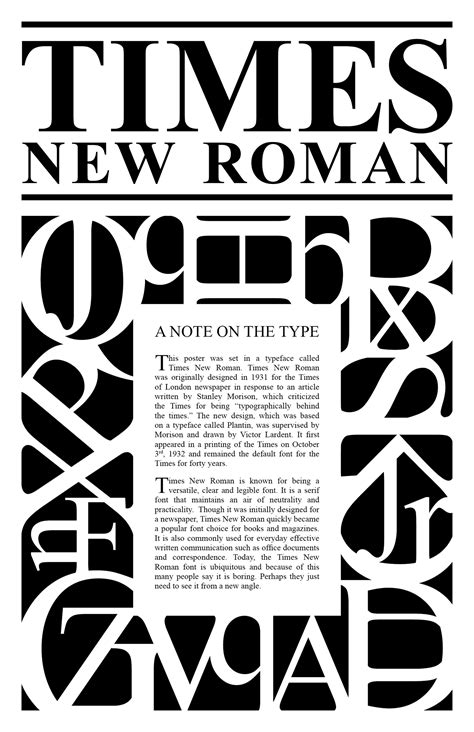 Times New Roman Type Poster :: Behance