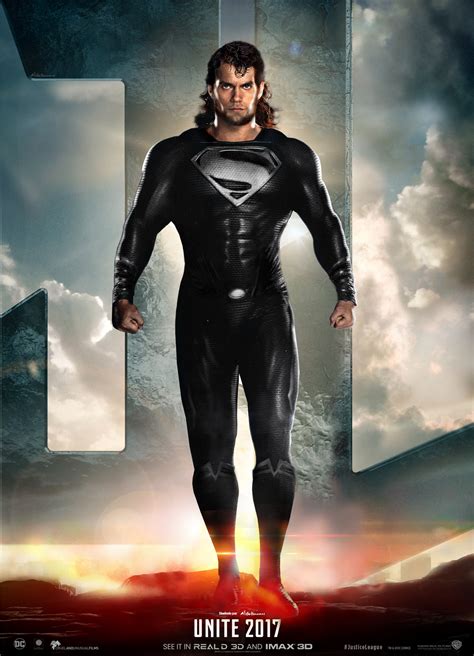 Justice League Movie Poster (Superman Black Suit) by SaintAldebaran on ...