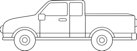 Pickup Truck Coloring Page - Free Clip Art