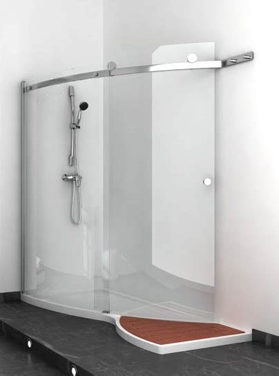 Elegant Shower Design with glass shower enclosures by Jacuzzi