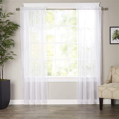 Elegant Comfort Luxury Sheer Curtains, Window Treatment Curtain Panels ...