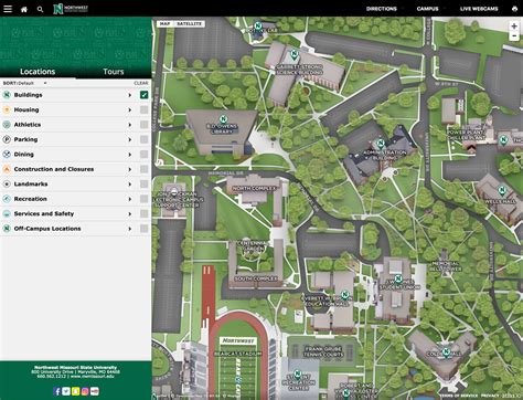 Northwest Missouri State University - Campus Map on Behance