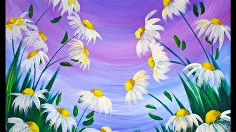 easy flower painting on canvas - Vernie Danielson