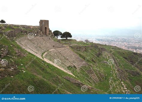 Acropolis of Pergamon in Turkey Stock Image - Image of attraction ...