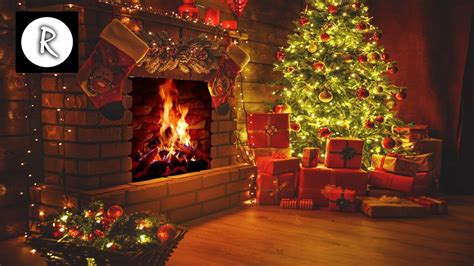 🔥 Beautiful Christmas Fireplace 4K w/ relaxing christmas music ambiance ...