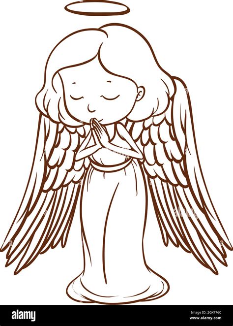 A simple sketch of an angel praying Stock Vector Image & Art - Alamy