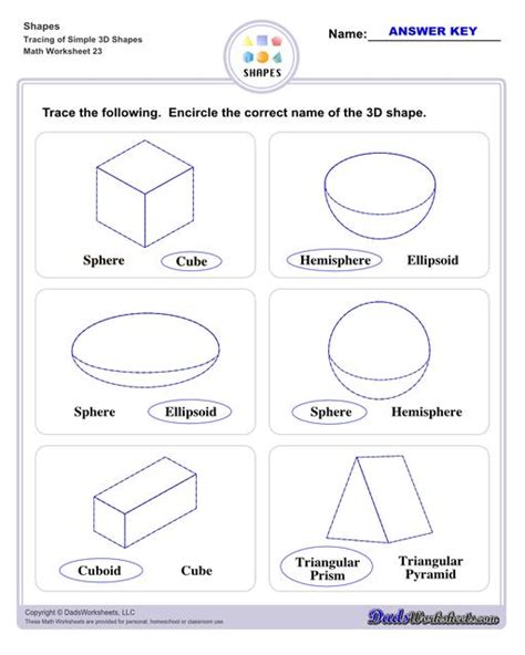 Shapes Worksheets