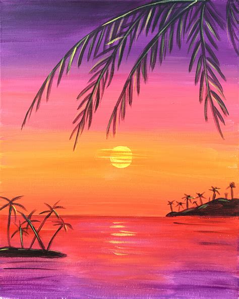 "Tropical Sunset" Painting Party with The Paint Sesh